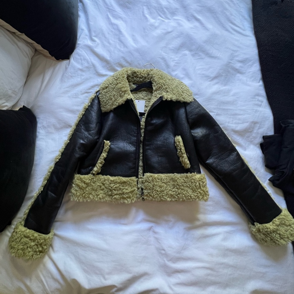 Fashion nova vegan leather jacket